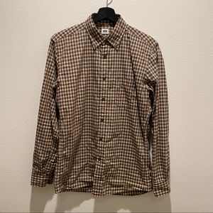 Uniqlo Button Down L/S Shirt Yellow/ Black S